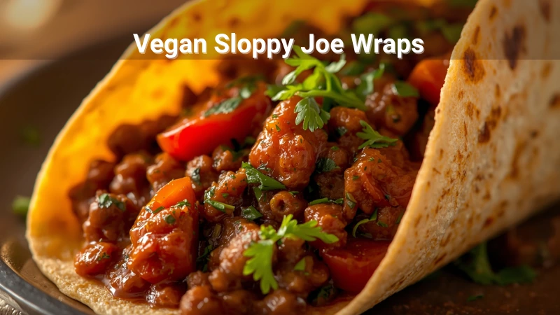 high protein vegan lunches – lentil sloppy joe wraps