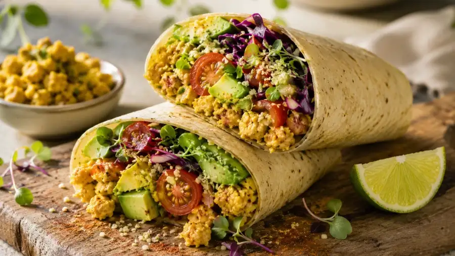 vegan lunch recipes for work with chickpea avocado wraps in vegan gluten free lunch recipes