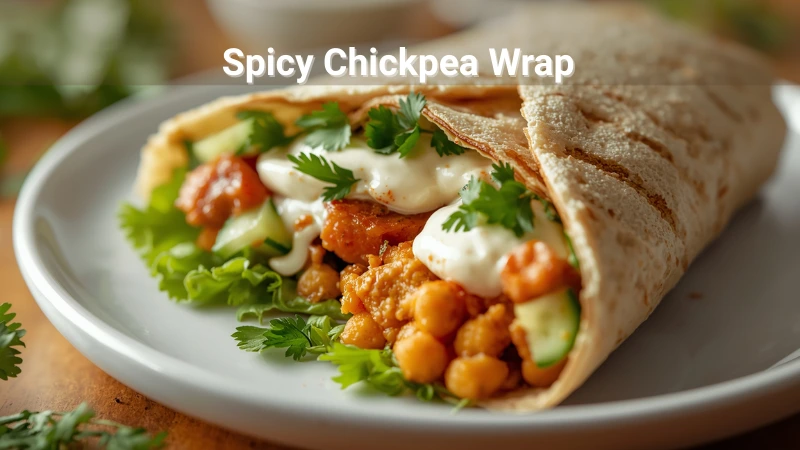 plant-based gluten free meals – spicy chickpea wrap