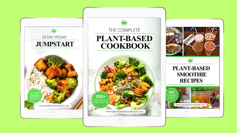 product image of the complete plant based recipe cookbook