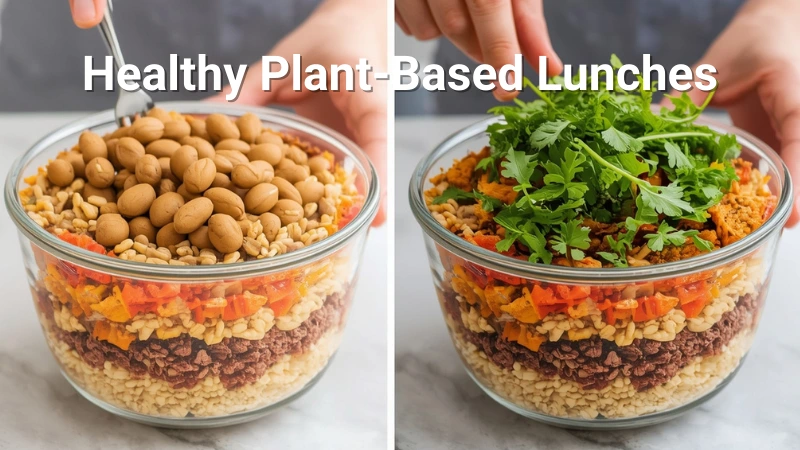 healthy plant based lunches assembly process