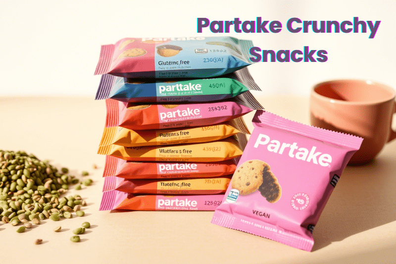Partake Crunchy Vegan Snack Packs in stacked packets