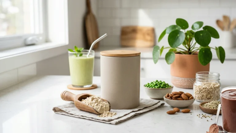 Best dairy-free gluten-free protein powder with plant-based ingredients and smoothie setup