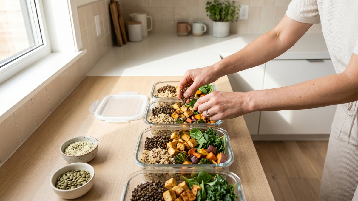 High protein gluten free dairy free meal prep with plant-based foods